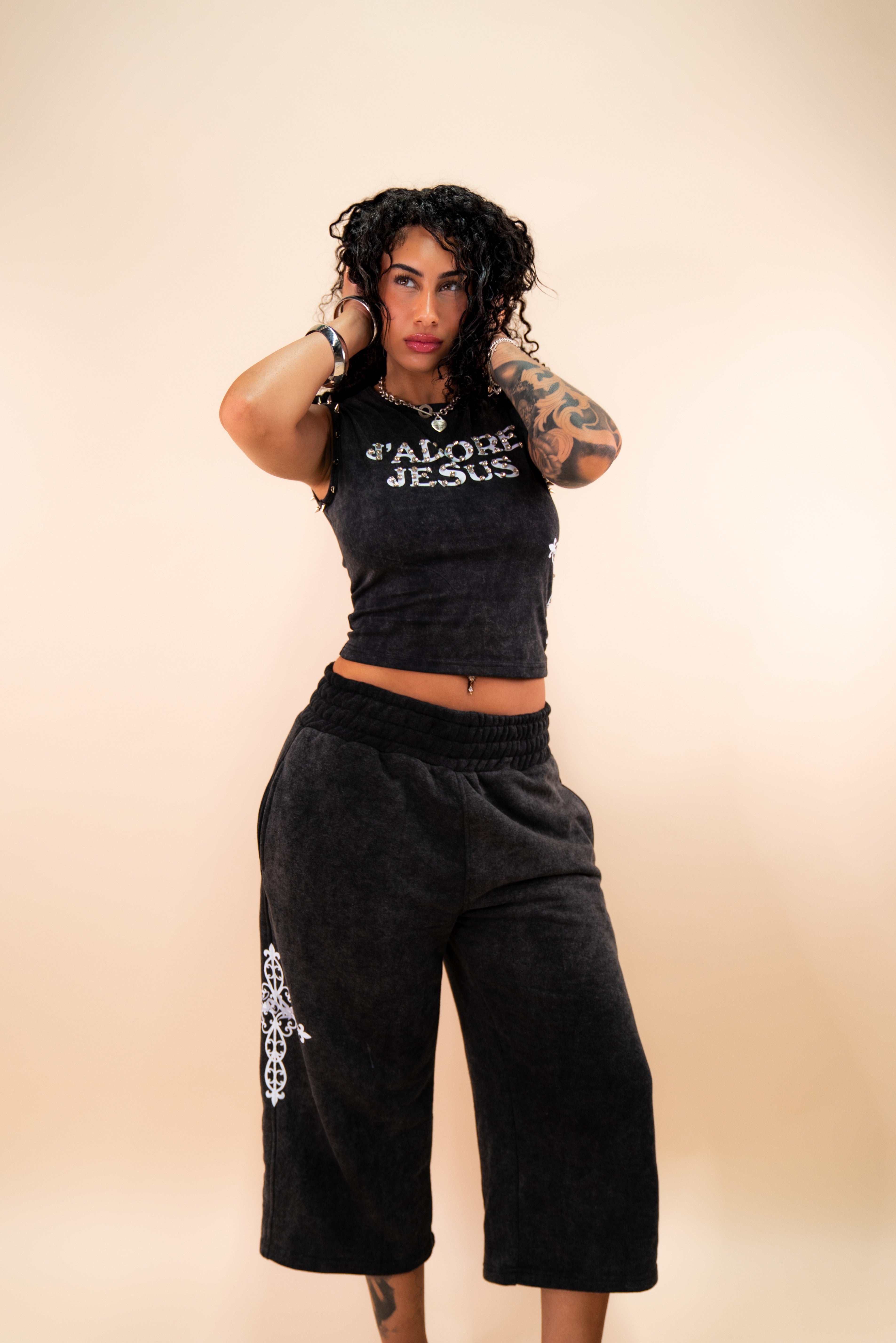 Black Capri Shorts